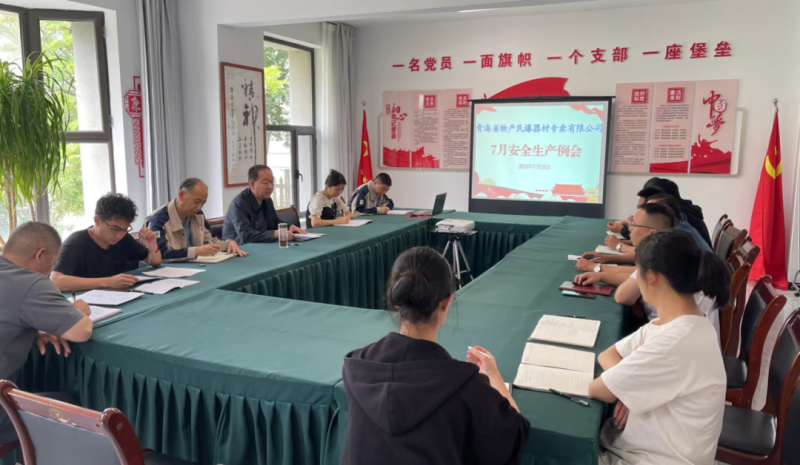 高效落實(shí)除隱患 壓實(shí)責(zé)任保安全&mdash;&mdash;民爆公司召開7月安全生產(chǎn)工作例會(huì)